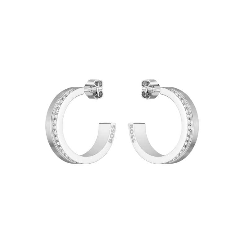 Slušivé ocelové kruhové náušnice 1580526 Hugo Boss Slušivé ocelové kruhové náušnice 1580526 Hugo Boss