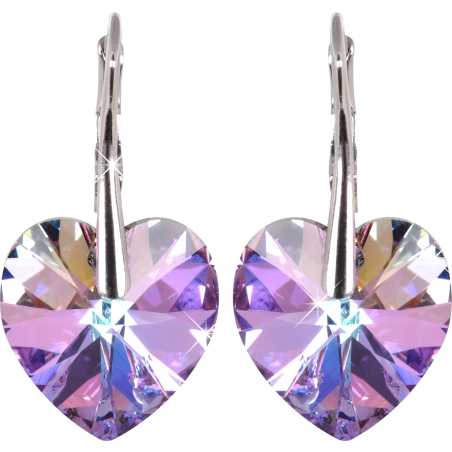Romantické náušnice Srdce Vitrail Light Levien