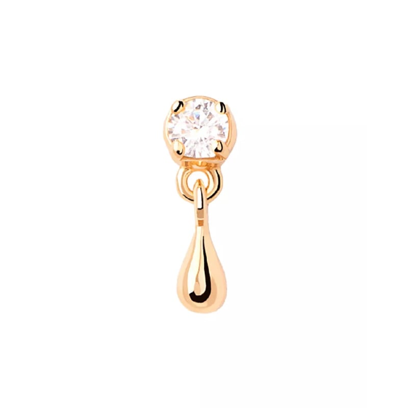 Půvabná pozlacená single náušnice se zirkonem Watter Essentials PG01-027-U Pdpaola Půvabná pozlacená single náušnice se zirkonem Watter Essentials PG01-027-U Pdpaola
