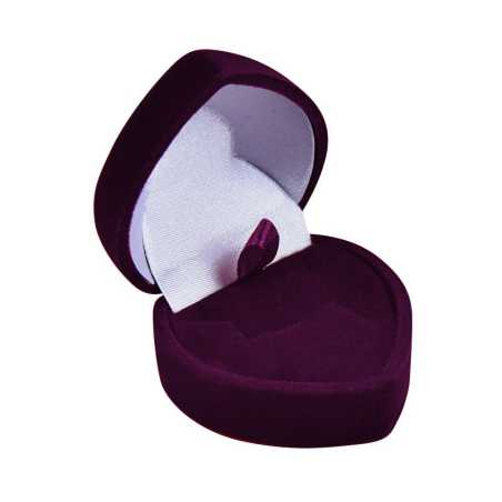 Fialová dárková krabička na náušnice nebo prsten Srdce F-75/A10 Jk Box