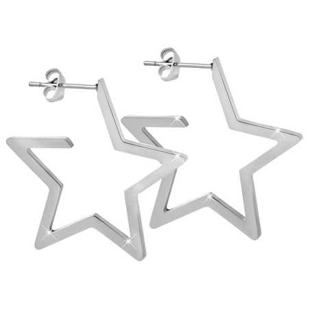Hvězdné ocelové náušnice Troli