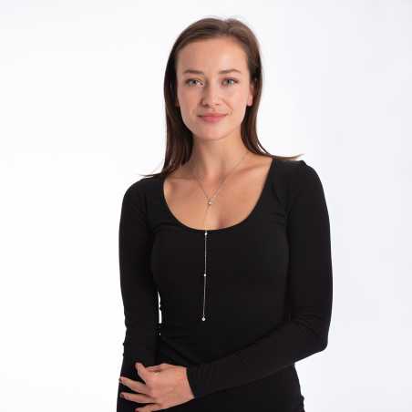 Půvabný ocelový náhrdelník s krystaly Troli