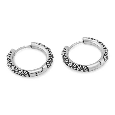 Nadčasové ocelové kruhové náušnice Troli