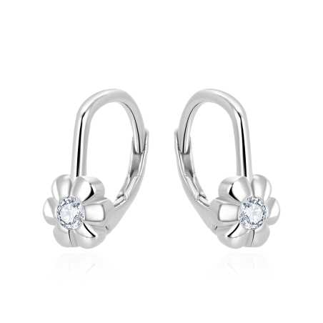 Půvabné dívčí náušnice s čirými zirkony AGUC3335-2 Beneto