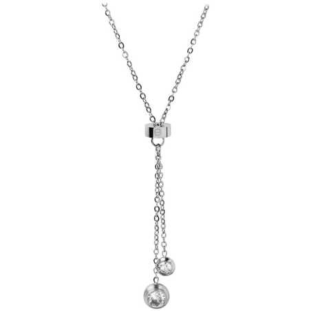 Ocelový náhrdelník s krystaly Troli