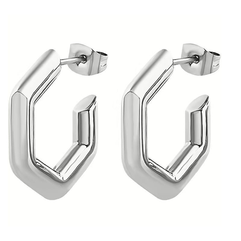 Módní ocelové náušnice Hexagonia TJ3510 Breil