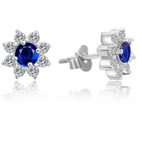 Stříbrné náušnice kytičky AGUP1171 Beneto