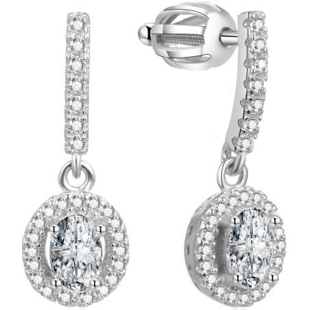 Stříbrné náušnice se zirkony TAGUP1647S Beneto