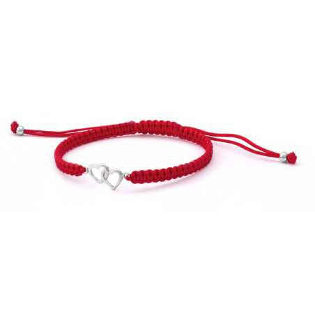 Šňůrkový červený kabala náramek Srdce AGB547 Beneto Exclusive