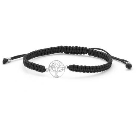 Šňůrkový černý kabala náramek Strom života AGB535 Beneto Exclusive
