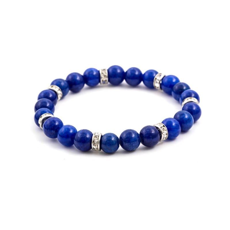 Korálkový náramek z modrého jadeitu MINK71/18 Agato