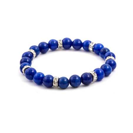 Korálkový náramek z modrého jadeitu MINK71/18 Agato