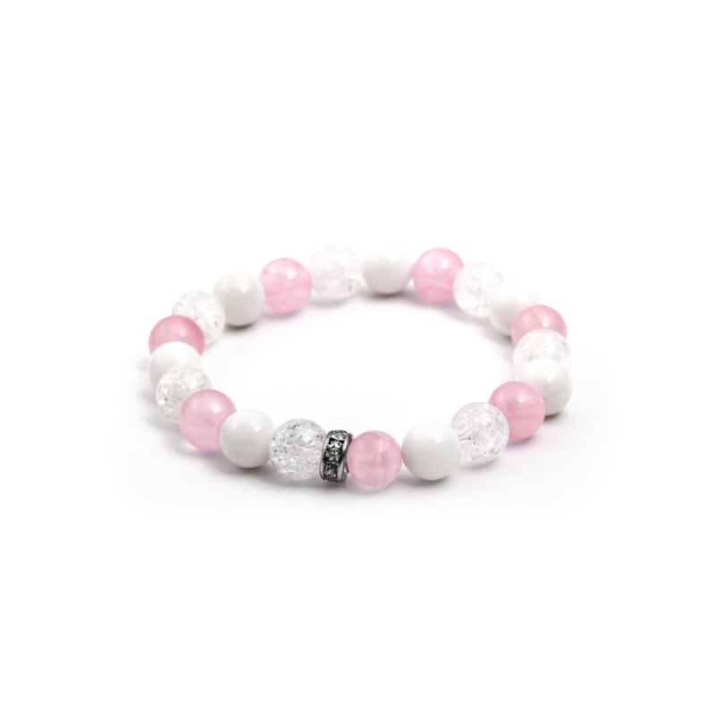 Korálkový náramek z jadeitu a křišťálu MINK104/17 Agato