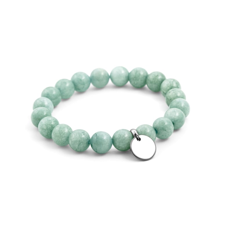 Korálkový náramek ze zeleného jadeitu MINK32/17 Agato