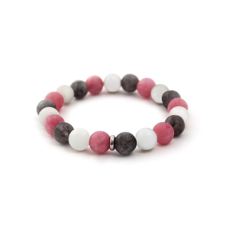 Korálkový náramek z nefritu a jadeitu MINK85/17 Agato