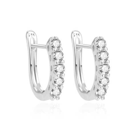Elegantní stříbrné náušnice se zirkony AGUC2164L Beneto
