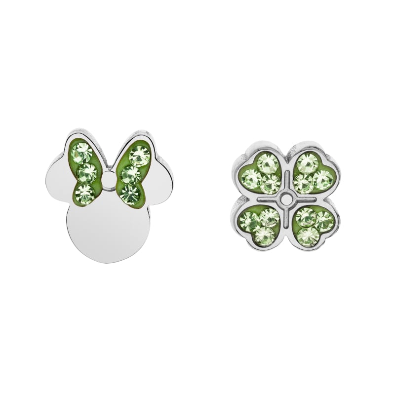 Třpytivé ocelové náušnice pecky Minnie Mouse E600205RGL.CS Disney