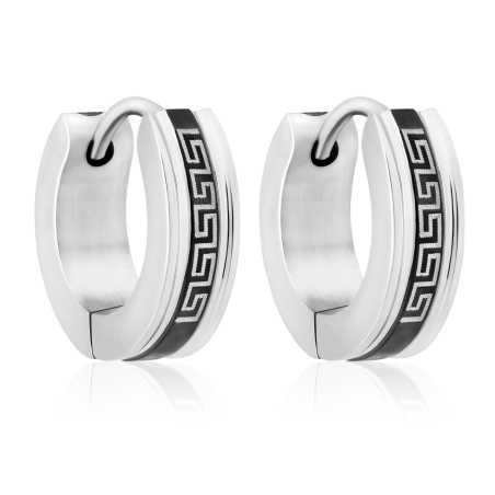 Stylové ocelové náušnice kruhy VSE004S-PET Troli