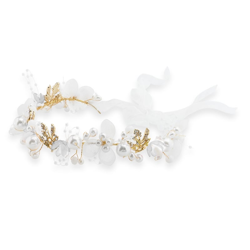 Propracovaná perličková čelenka s květinami Troli Propracovaná perličková čelenka s květinami Troli