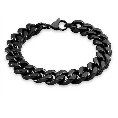 Masivní černý náramek Pancer Troli / Délka: 21 cm