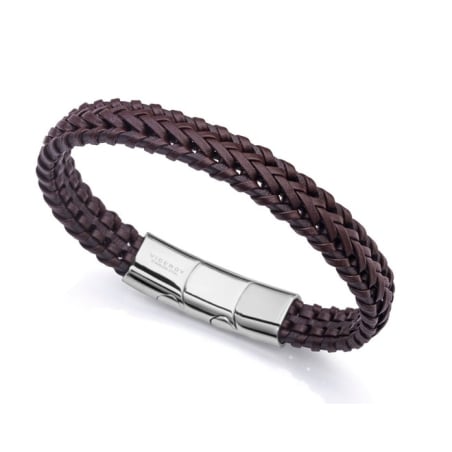 Nadčasový pánský náramek z hnědé kůže Magnum 14070P09011 Viceroy