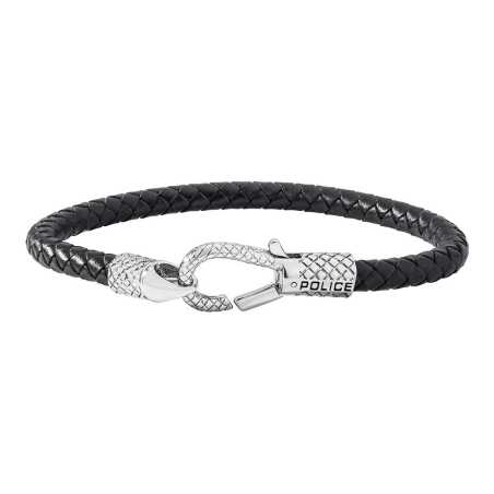 Černý kožený náramek pro muže Niland PJ26491BLB/01 Police