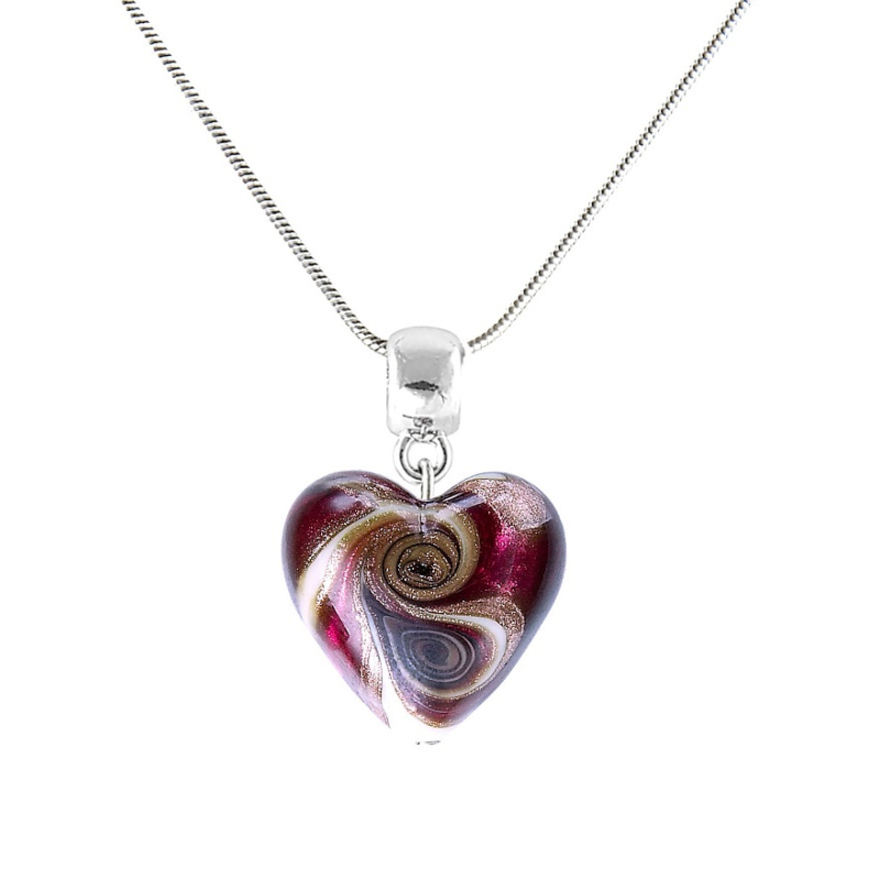 Nádherný náhrdelník Raspberry Kiss s perlou Lampglas NLH33 Lampglas Nádherný náhrdelník Raspberry Kiss s perlou Lampglas NLH33 Lampglas