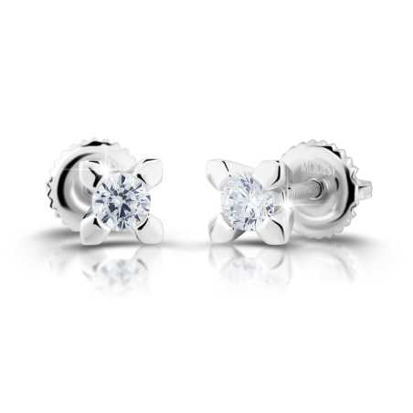 Drobné stříbrné náušnice se zirkony M00921 Modesi