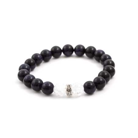 Korálkový náramek z avanturínu a křišťálu MINK26/17 Agato