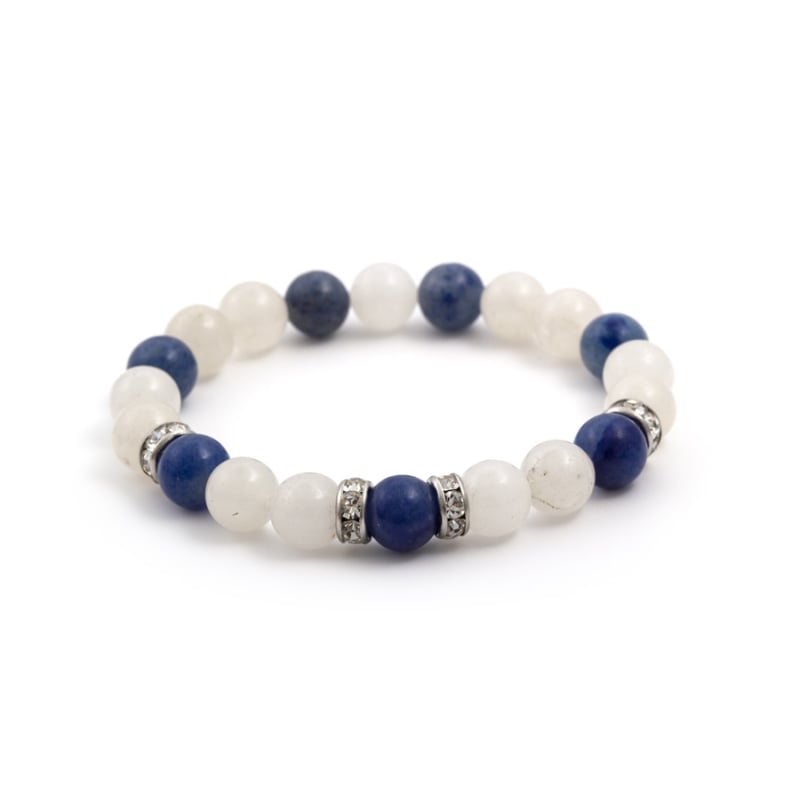 Korálkový náramek z jadeitu a avanturínu MINK41/17 Agato