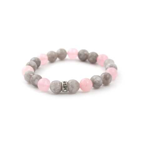 Korálkový náramek z jadeitu a růženínu MINK18/17 Agato