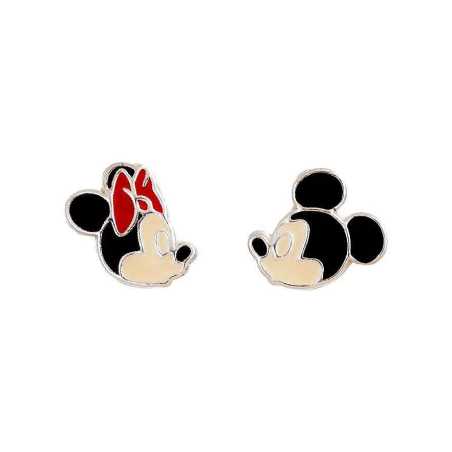 Stříbrné náušnice pecky Mickey and Minnie Mouse ES00087SL.CS Disney