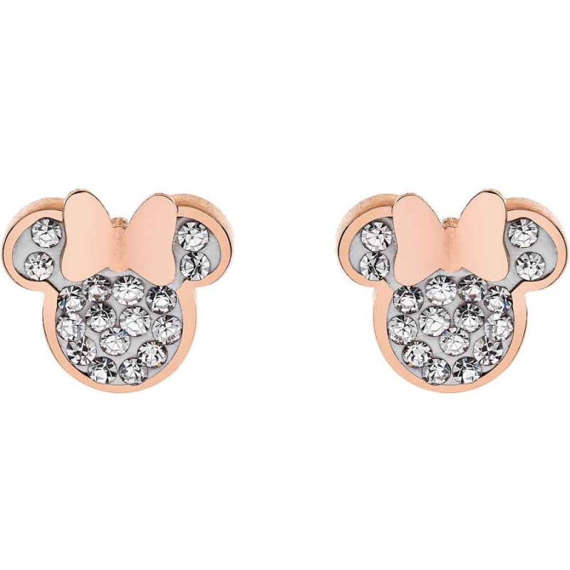 Půvabné bronzové náušnice pecky Mickey and Minnie Mouse E600177PRWL-B.CS Disney