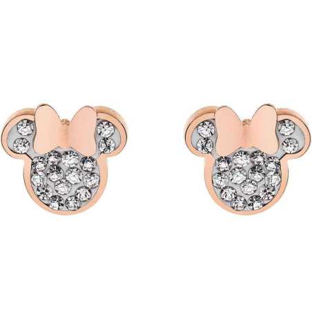 Půvabné bronzové náušnice pecky Mickey and Minnie Mouse E600177PRWL-B.CS Disney