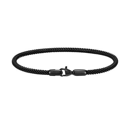 Módní černý náramek z oceli Mesh Perfect Pair DW0040069 Daniel Wellington / Délka: 19,5 cm