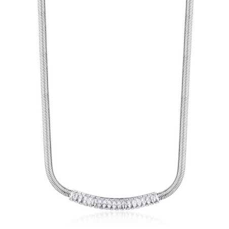 Půvabný náhrdelník s čirými zirkony Desideri BEIN016 Brosway