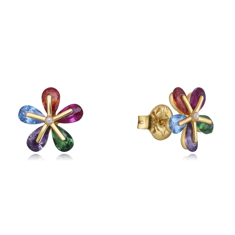 Pozlacené peckové náušnice Květina Elegant 13083E100-99 Viceroy Pozlacené peckové náušnice Květina Elegant 13083E100-99 Viceroy