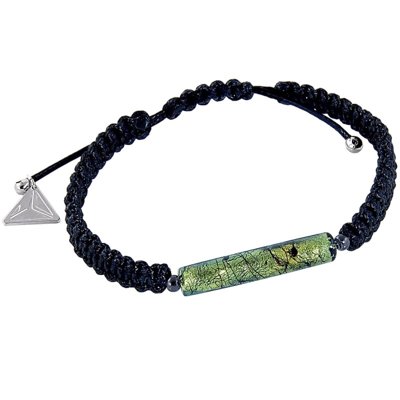 Krásný pánský náramek Snake Skin s 24karátovým zlatem v perle Lampglas BFM6 Lampglas