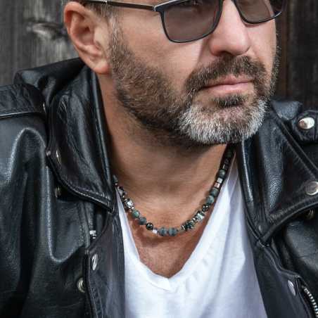 Pánský náhrdelník Forest Power s ryzím stříbrem v perle Lampglas NFM16 Lampglas