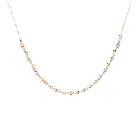 Luxusní pozlacený náhrdelník se zirkony Spice Vanilla CO01-682-U Pdpaola