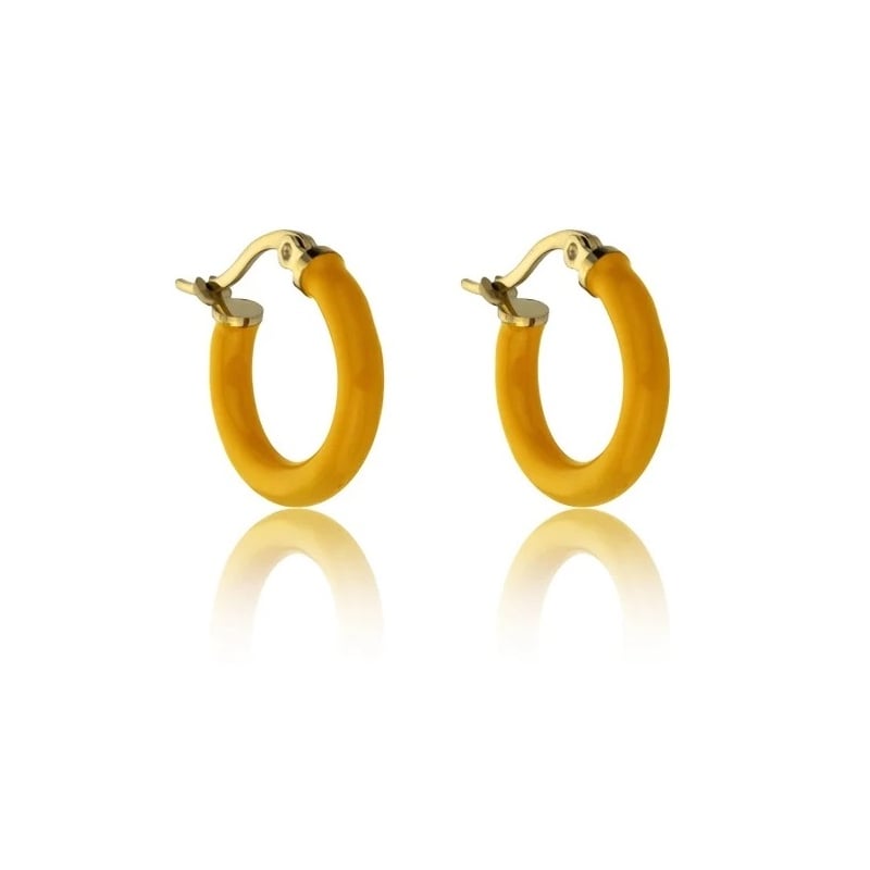 Pozlacené kruhy se smaltem Laura Orange Earrings MCE23149G Marc Malone