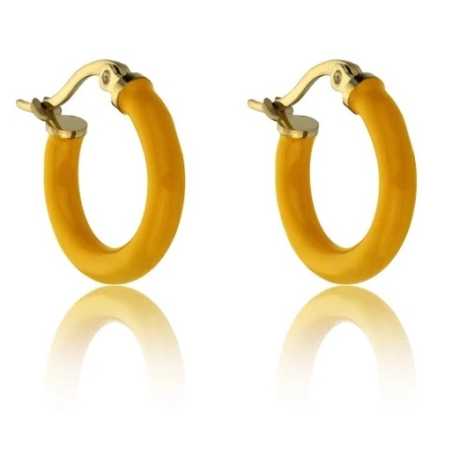 Pozlacené kruhy se smaltem Laura Orange Earrings MCE23149G Marc Malone