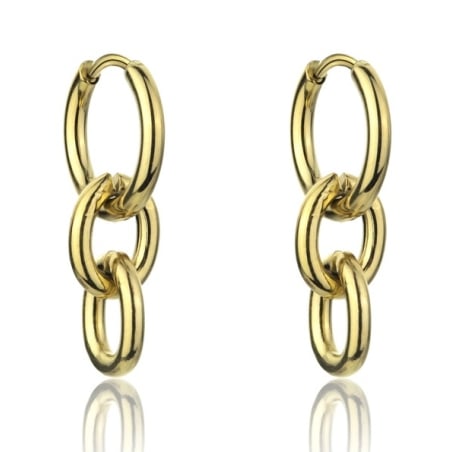 Nadčasové pozlacené náušnice kruhy Michelle EWE23155G Emily Westwood