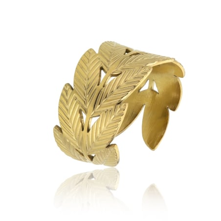 Slušivý pozlacený prsten z oceli Mary EWR23025G Emily Westwood