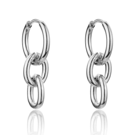 Nadčasové ocelové náušnice kruhy Michelle EWE23155S Emily Westwood