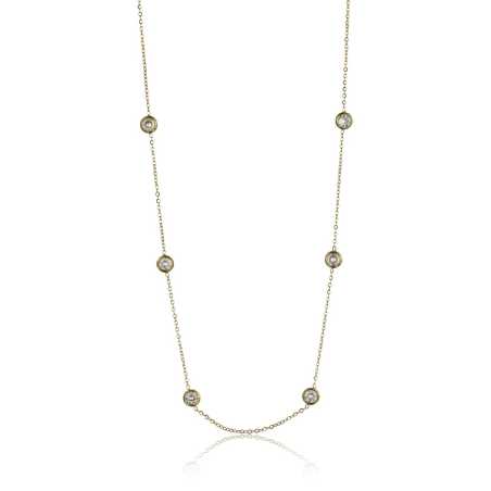 Jemný pozlacený náhrdelník s krystaly Phoebe EWN23096G Emily Westwood