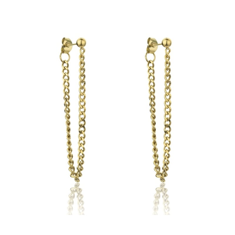 Pozlacené řetízkové náušnice Samara EWE23135G Emily Westwood