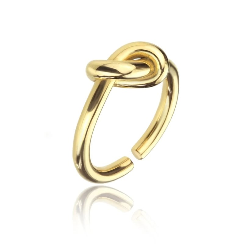 Pozlacený prsten s uzlem Rylee Gold Ring MCR23003G Marc Malone Pozlacený prsten s uzlem Rylee Gold Ring MCR23003G Marc Malone