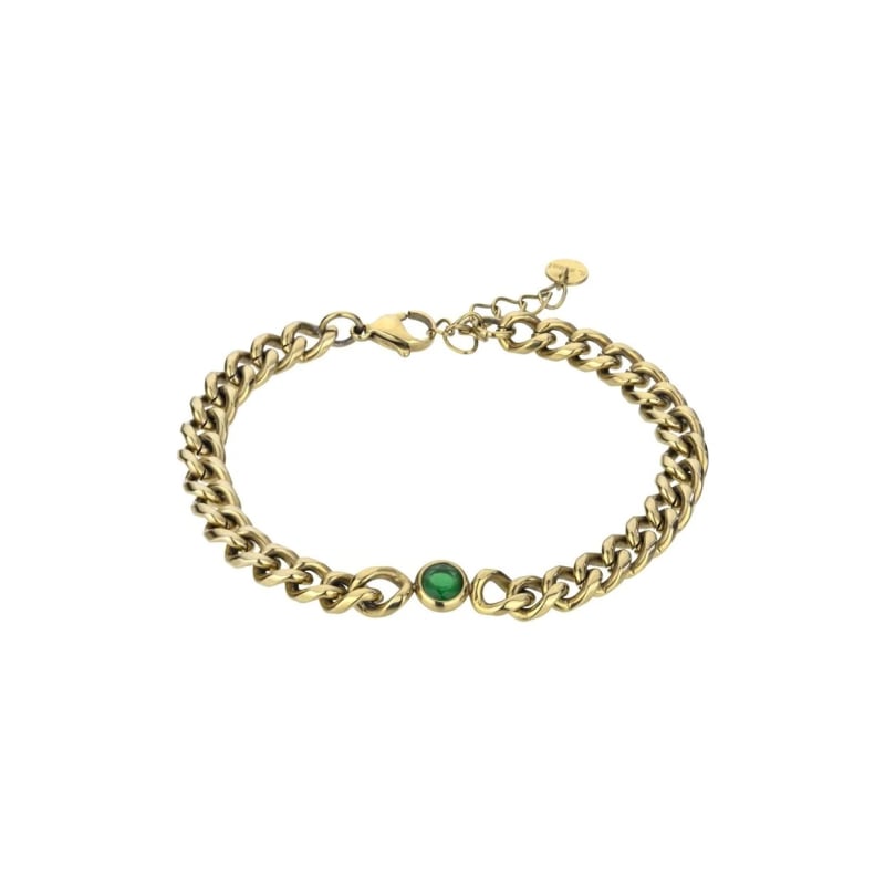 Slušivý pozlacený náramek Kendall Green Bracelet MCB23080G Marc Malone Slušivý pozlacený náramek Kendall Green Bracelet MCB23080G Marc Malone