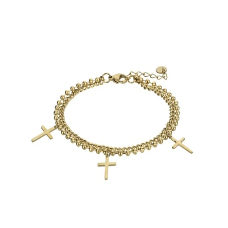 Pozlacený dvojitý náramek Harley Gold Bracelet MCB23085G Marc Malone